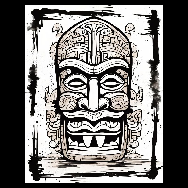 Masque Tiki Style Asie