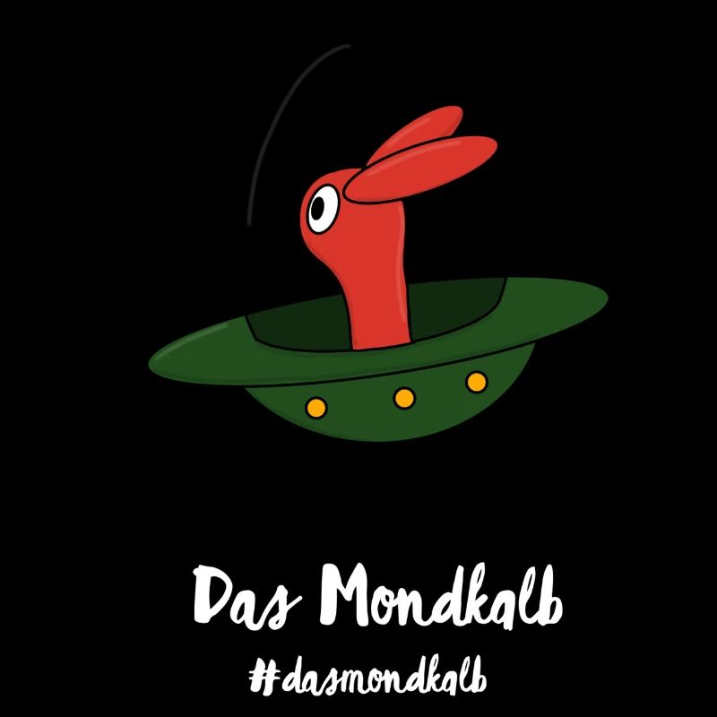 Das Mondkalb im Ufo in weiß