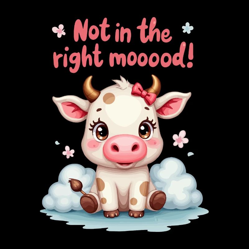 Vache douce et triste pas de bonne humeur