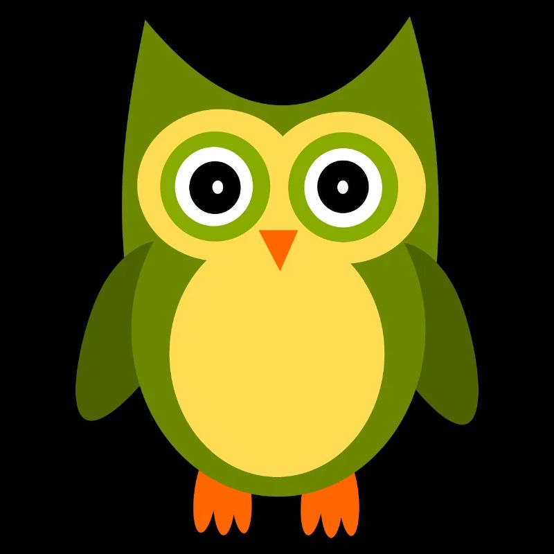 hibou vert oiseau vert