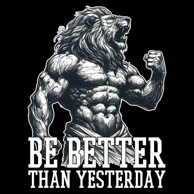 Sei besser als gestern Löwe Motivation Geschenk