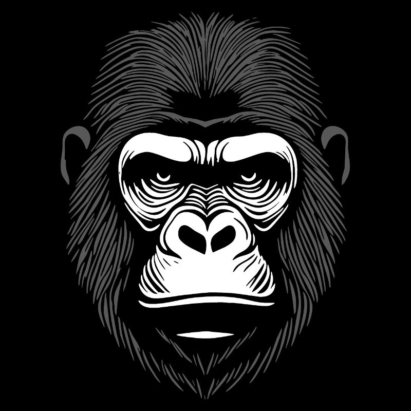 Mächtiger Gorilla Kopf