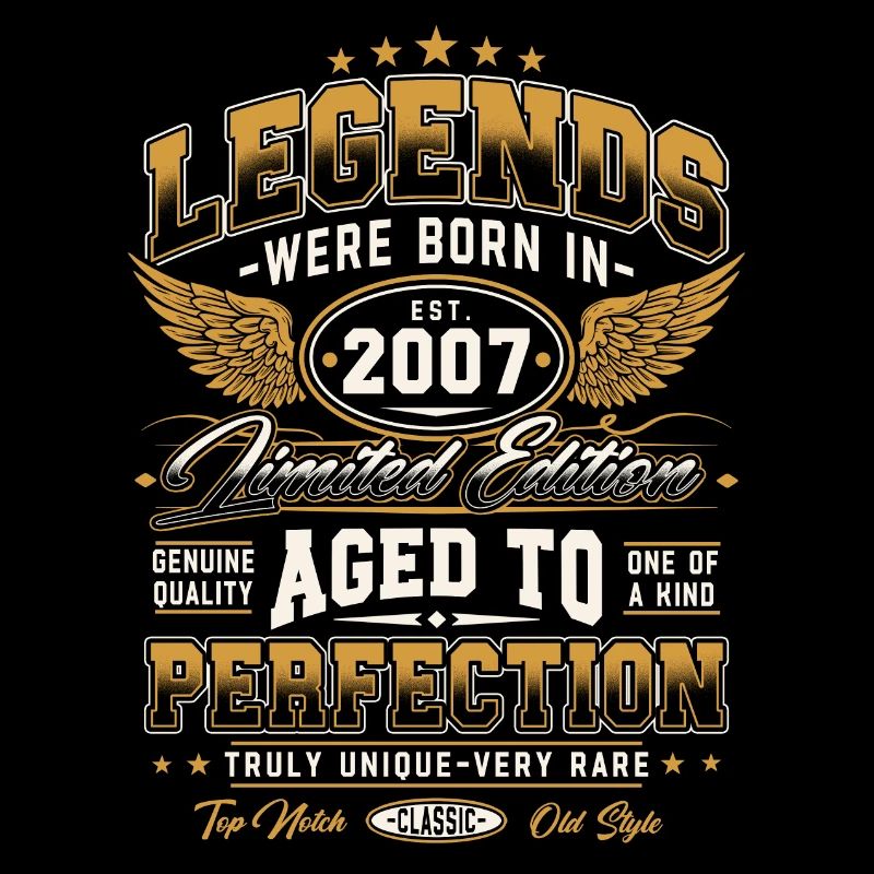 2007 Vintage Born Legends Birthday Gift