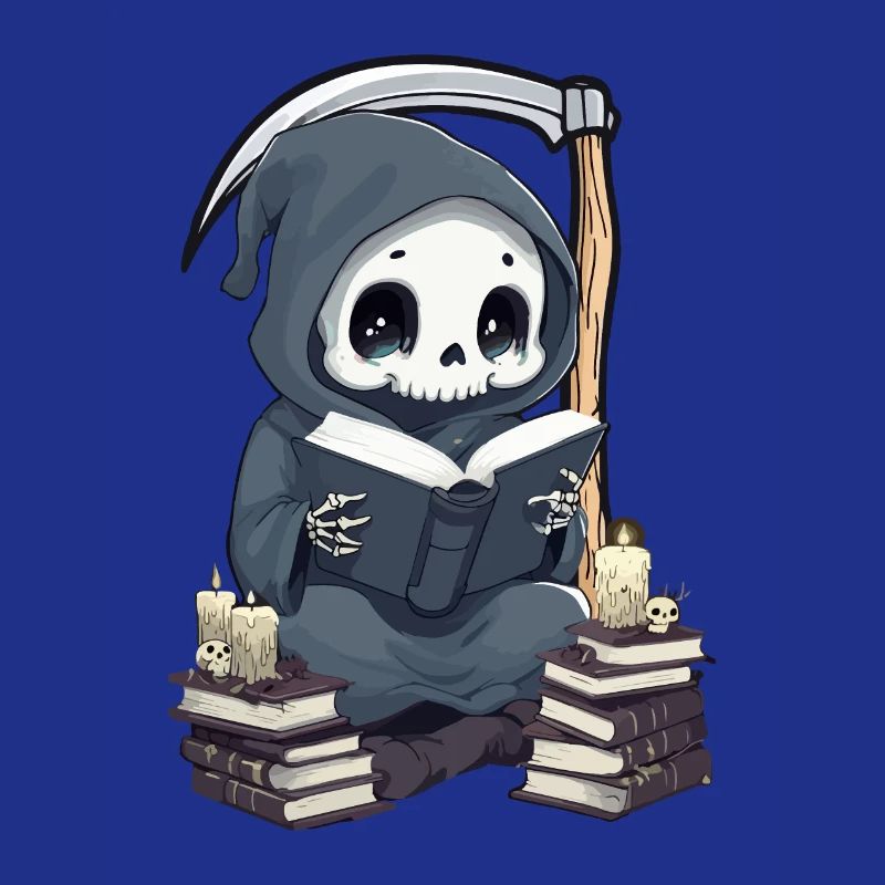 Grim Reaper Bookworm with Scythe
