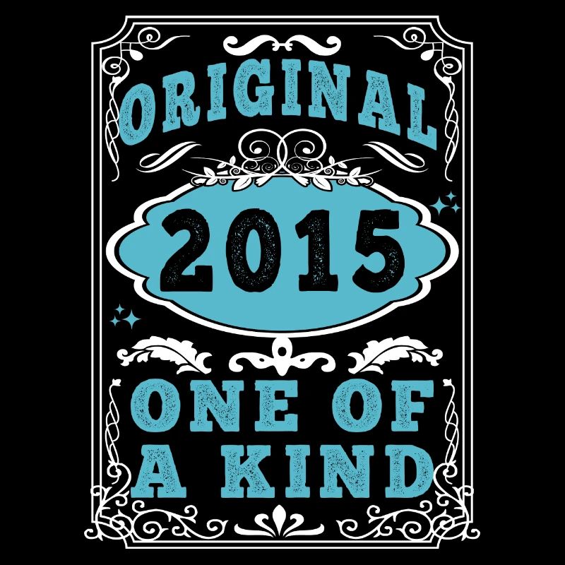 Original 2015 Vintage retro. Tshirt anniversaire 2