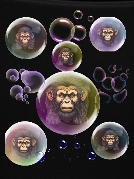 Soap Bubbles Monkey