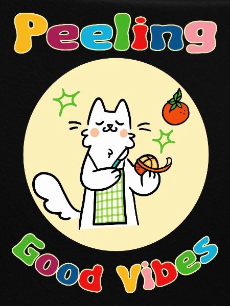 Cat Peeling Orange