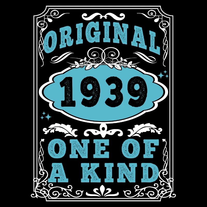 Original 1939 Vintage retro. Tshirt anniversaire 2