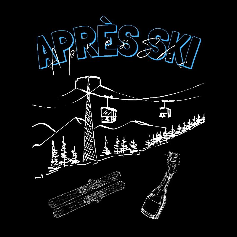 Cool Unisex Apres Ski Sweater, Skiing Gift Ideas