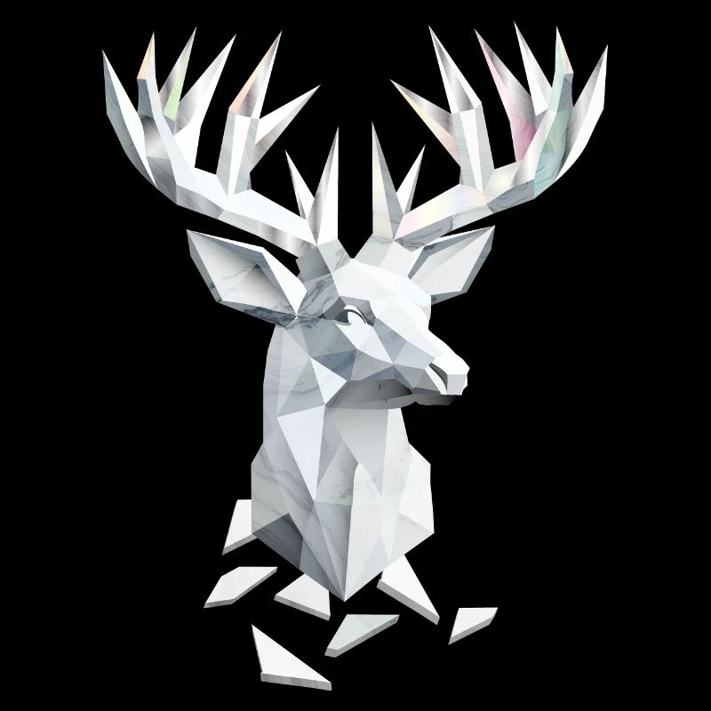 Geometric deer head – nature and elegance