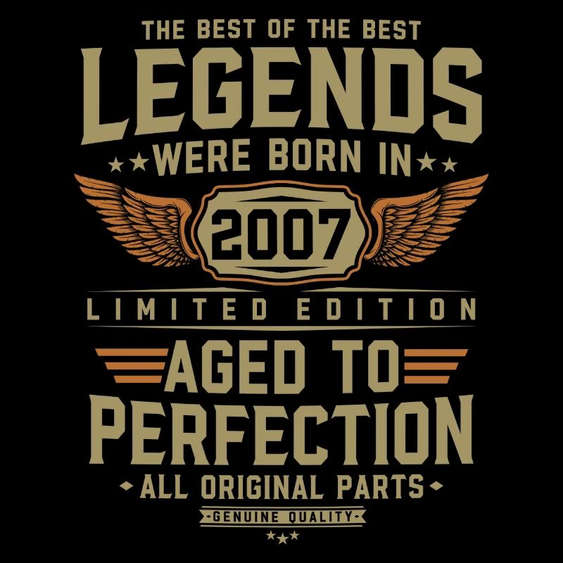 Vintage 2007 Born Legends Birthday Gift
