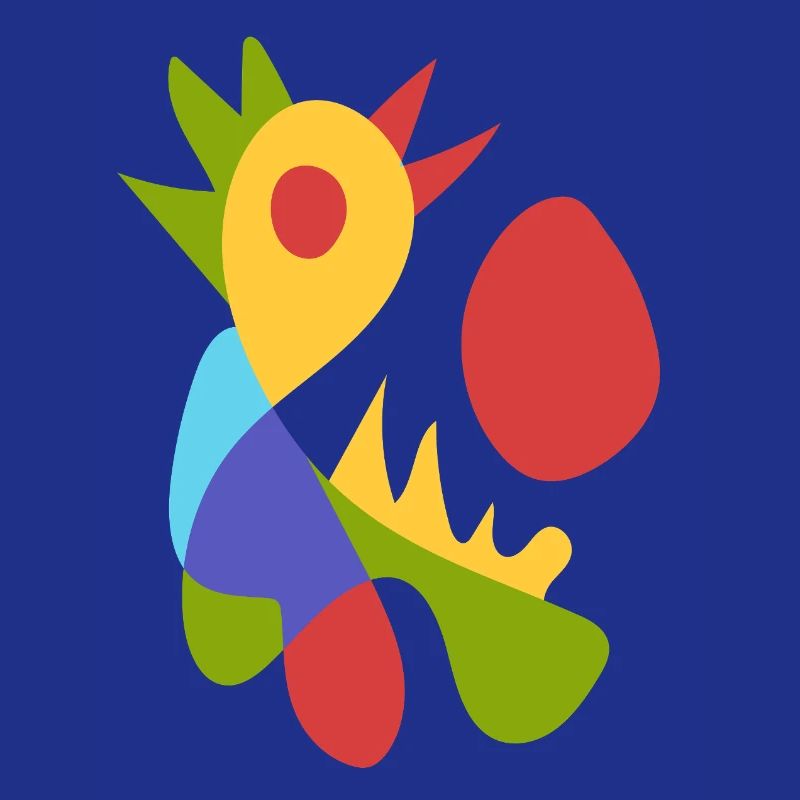 morning chicken bold abstract