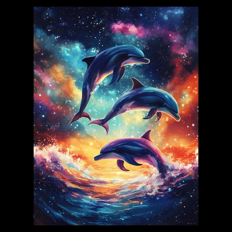 Colorful Dolphins Galaxy