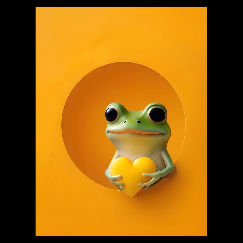 Frosch Herz süß Geschenk