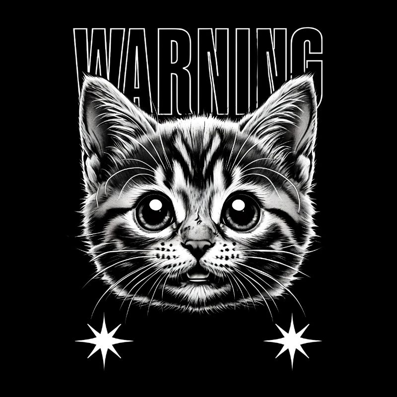 Warning Cat Cute Gift