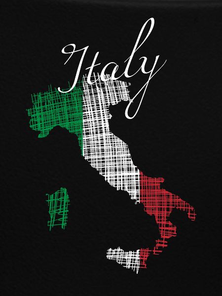 Italienische Silhouette mit Script