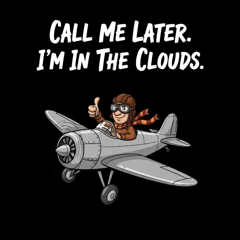 Pilote dans l’avion : conception du slogan « Dans les nuages »