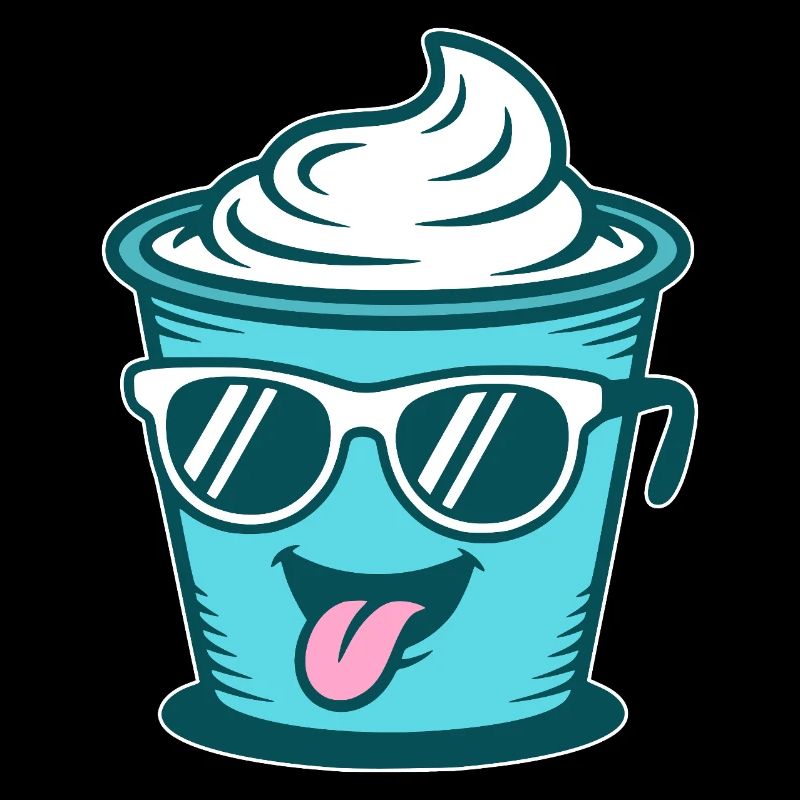 Crème Yaourt Crème Glace - Mug avec lunettes de soleil