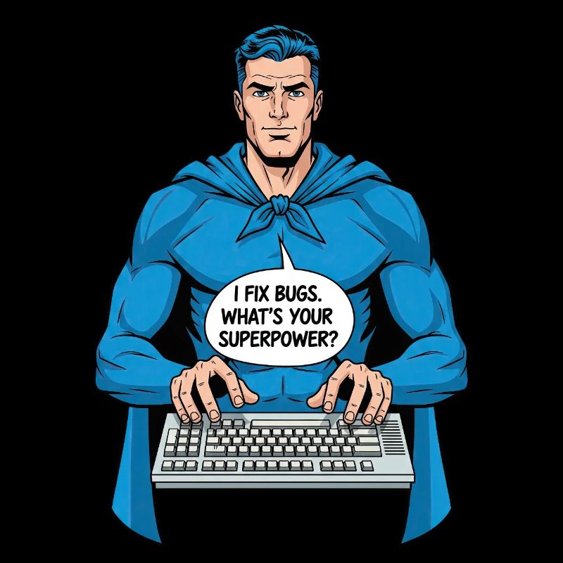 Superheld: Ich fixiere Bugs!