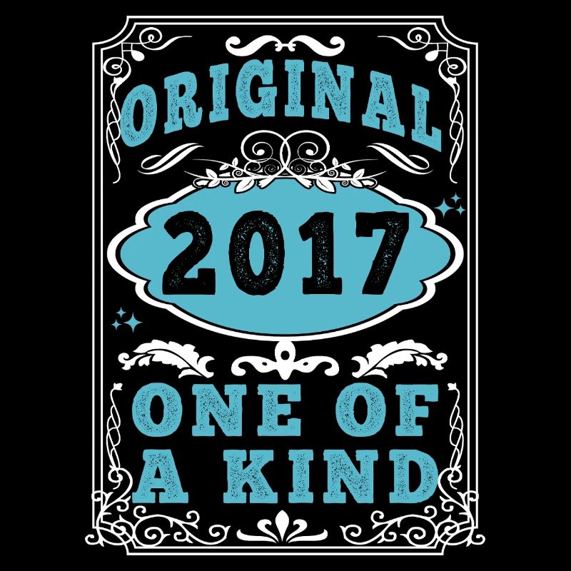 Original 2017 Vintage retro. Tshirt anniversaire 2