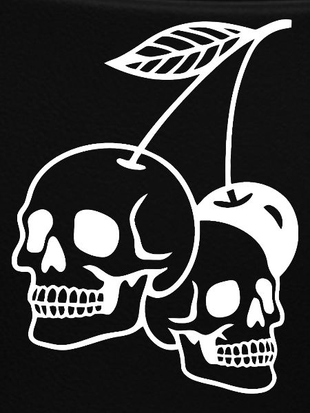 Kirsche Schädel Kunst Illustration