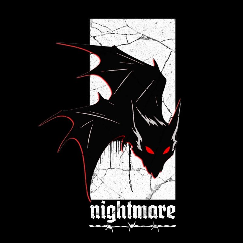 Nightmare Bat – Horreur gothique Vampire Creature Art