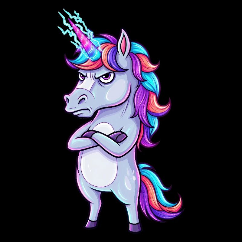 Genervtes Einhorn: Glitzer & Zorn!