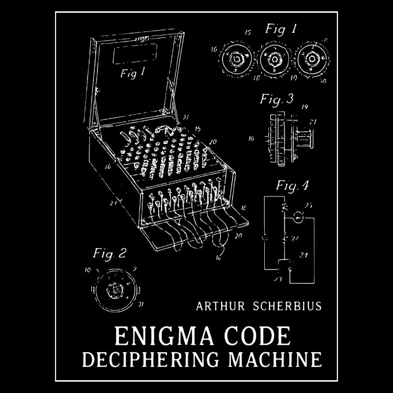 Enigma-Code-Entschlüsselungsmaschine, Illustration