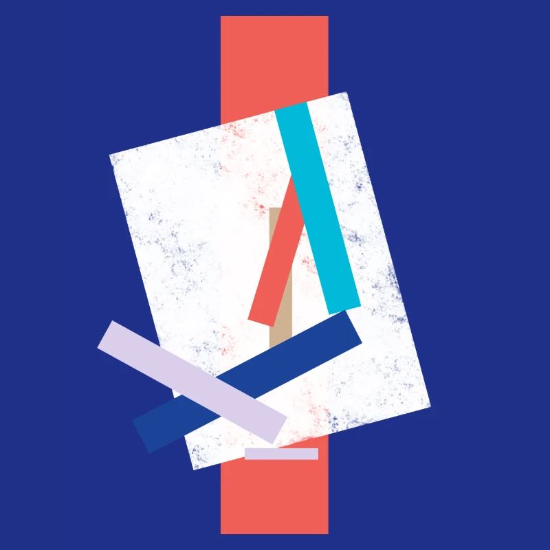 Abstract geometry accent for art student