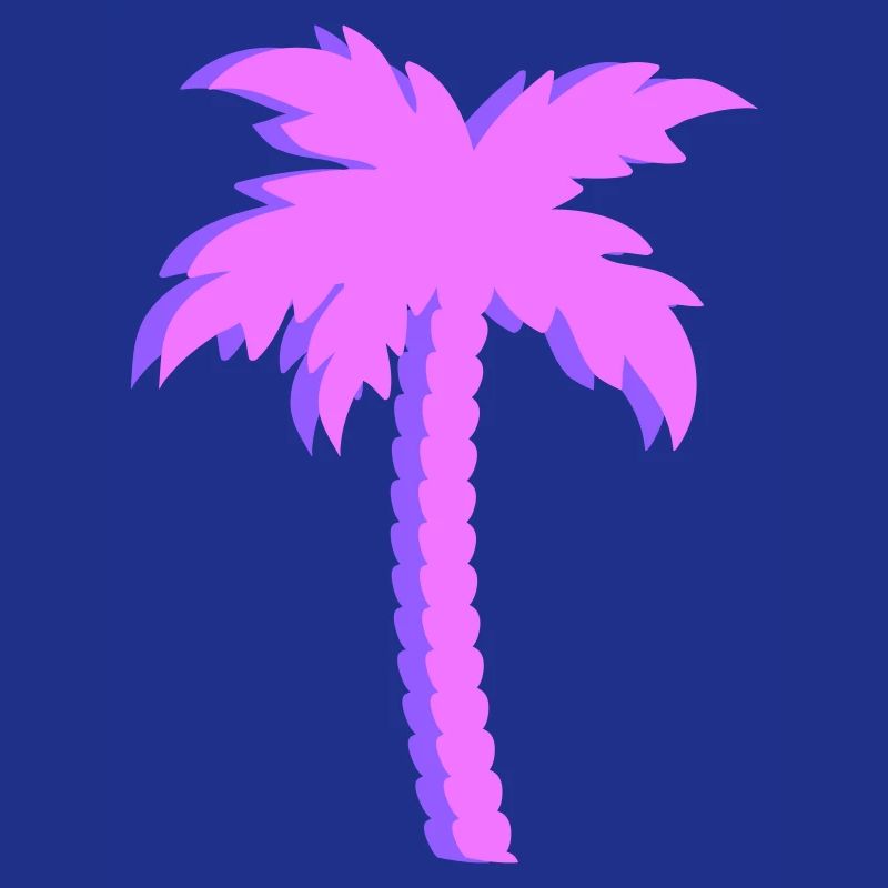 Purple Palm Trees Gradient