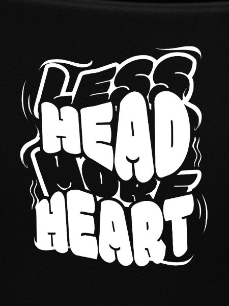 Kopf Herz Typografie