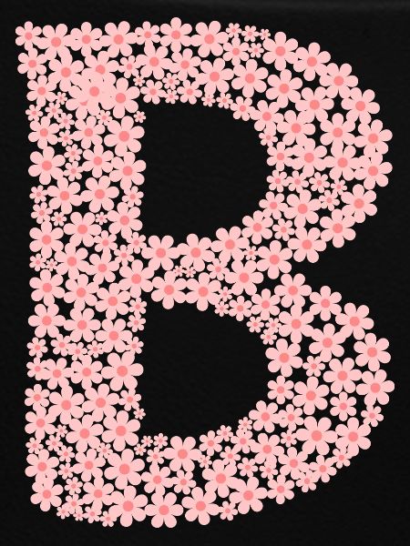 Blüten Monogramm "B"