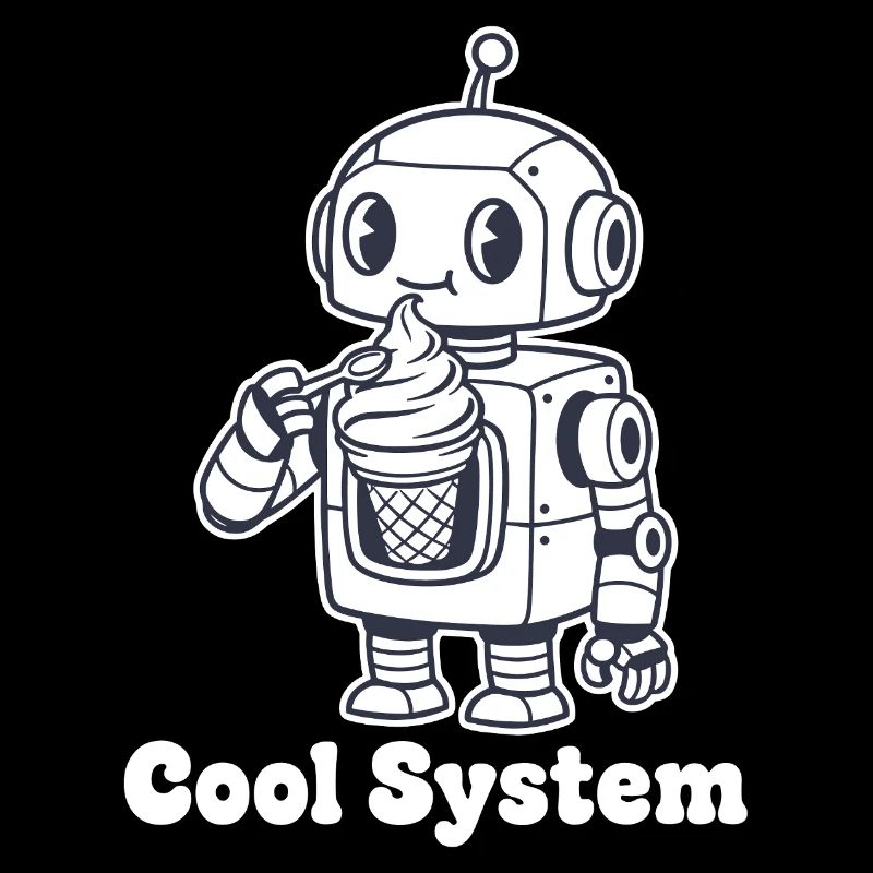 Robot avec une glace