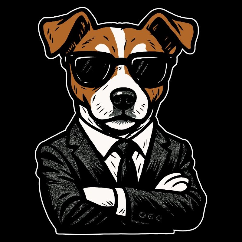 Jack Russell Terrier Anzug Sonnenbrille Geschenk