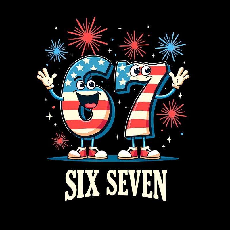 US Flag 67 Memes Six Seven