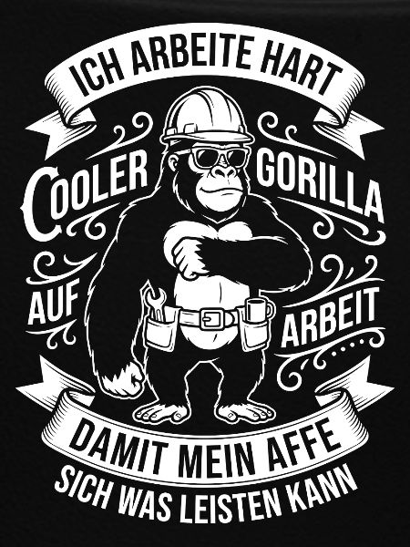 Gorilla Bauarbeiter Motiv