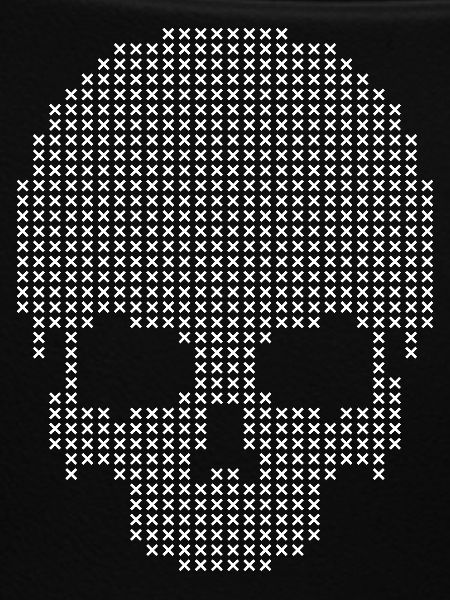 Geometrische Totenkopfstiche Dotwork