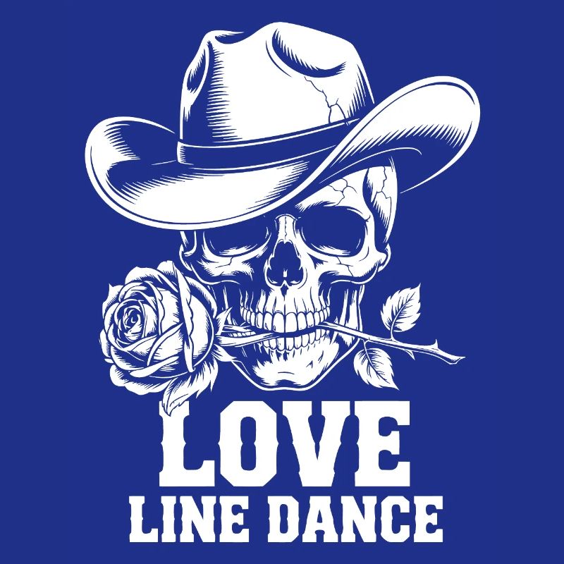 Line Dance Skull Rose