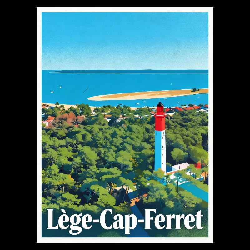 Lighthouse Lège-Cap-Ferret Retro