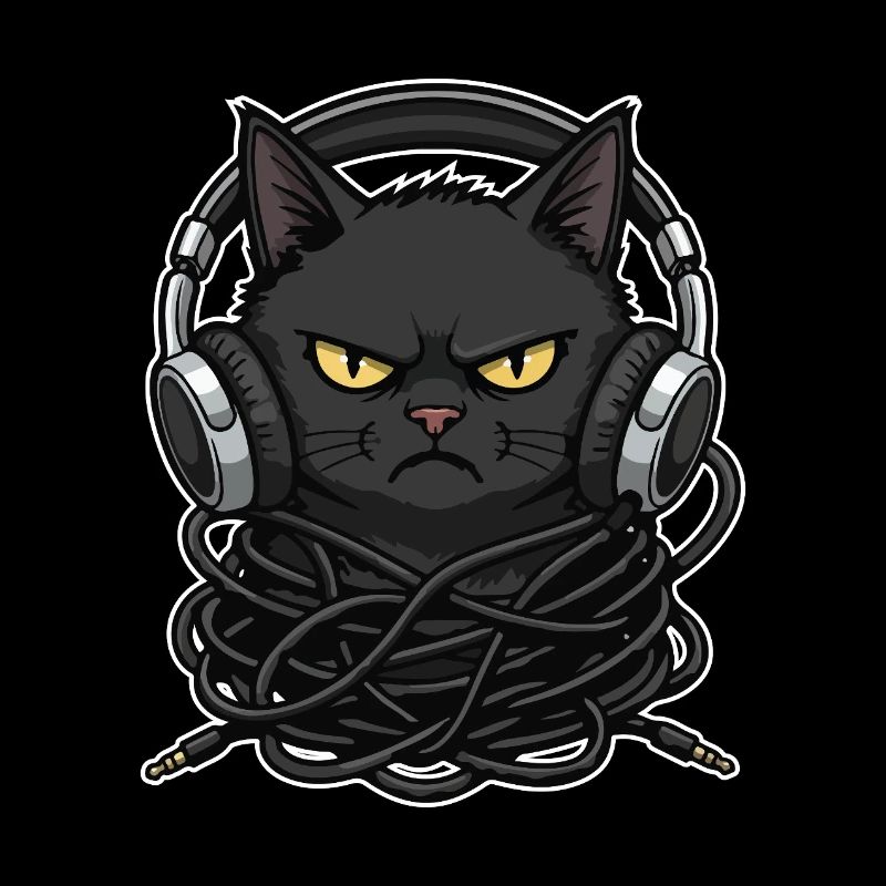Cable Chaos Chat Musique Casque