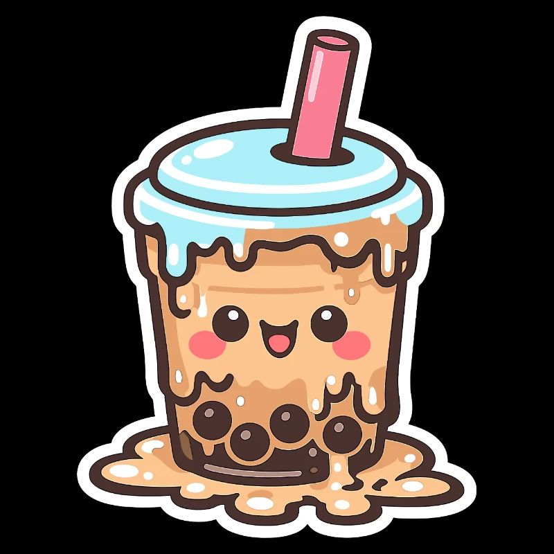 Kawaii Boba Drop Mug Bubbletea
