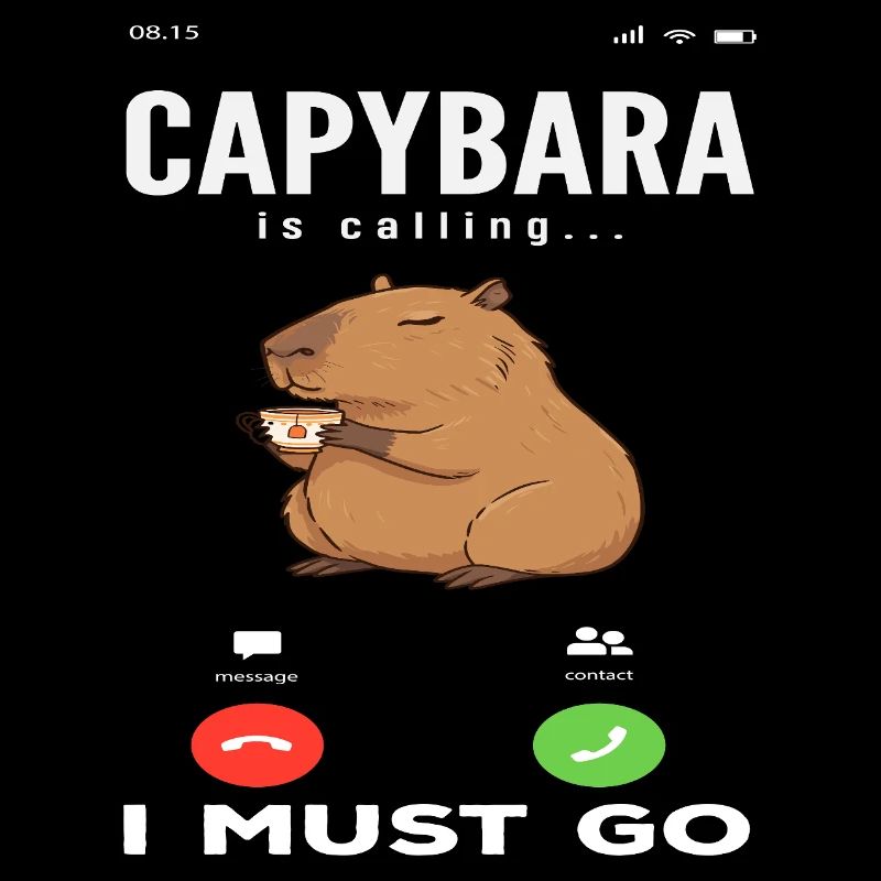 Appel téléphonique Appeler les Capybaras mignons