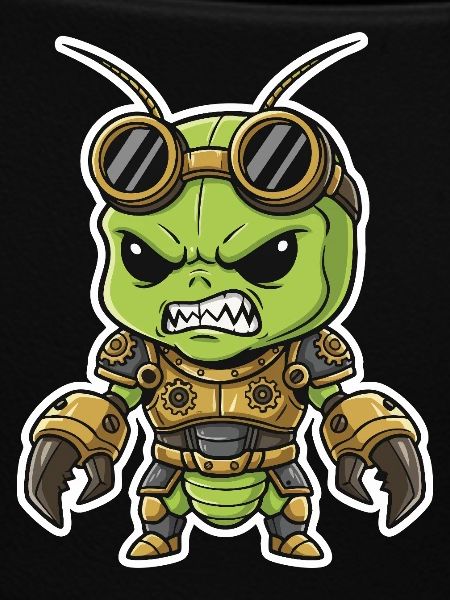 Alien Steampunk Krieger Rüstungsmessing