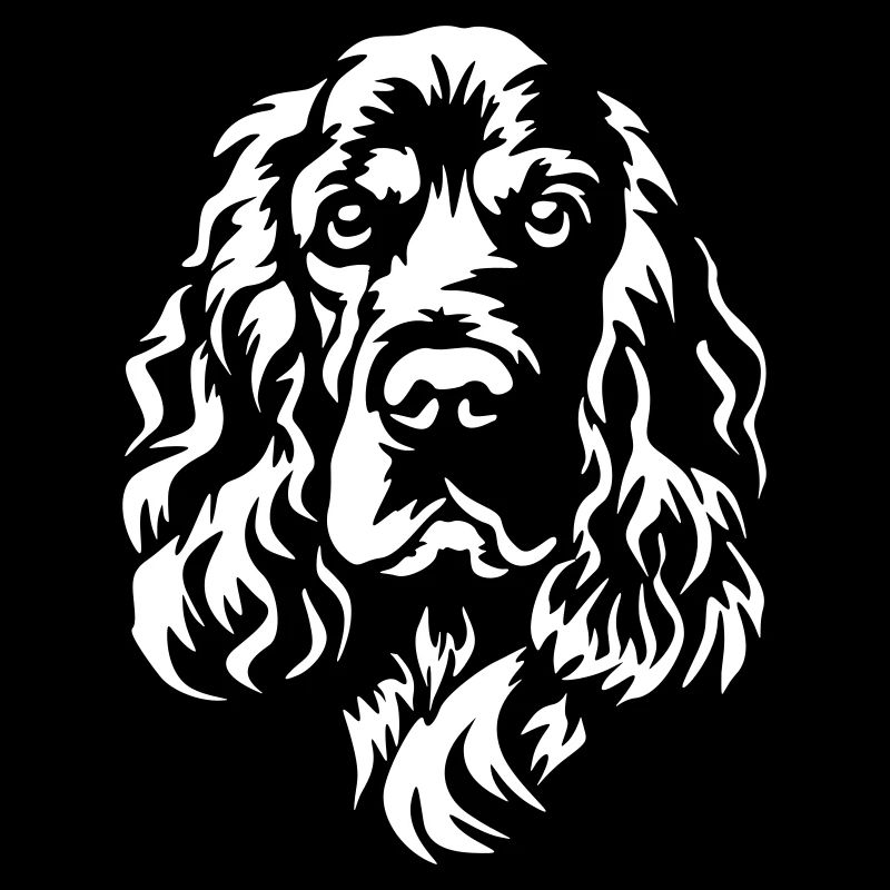 Englischer Cocker Spaniel Kopf "Black Edition"