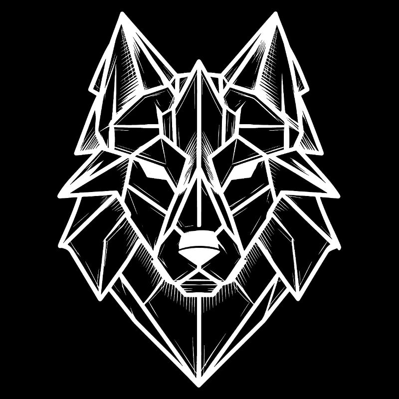Geometrisches Wolfslogo