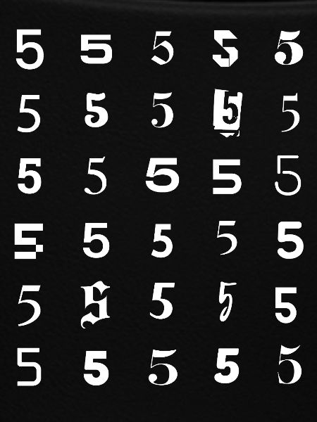 Number Five Grid Pattern