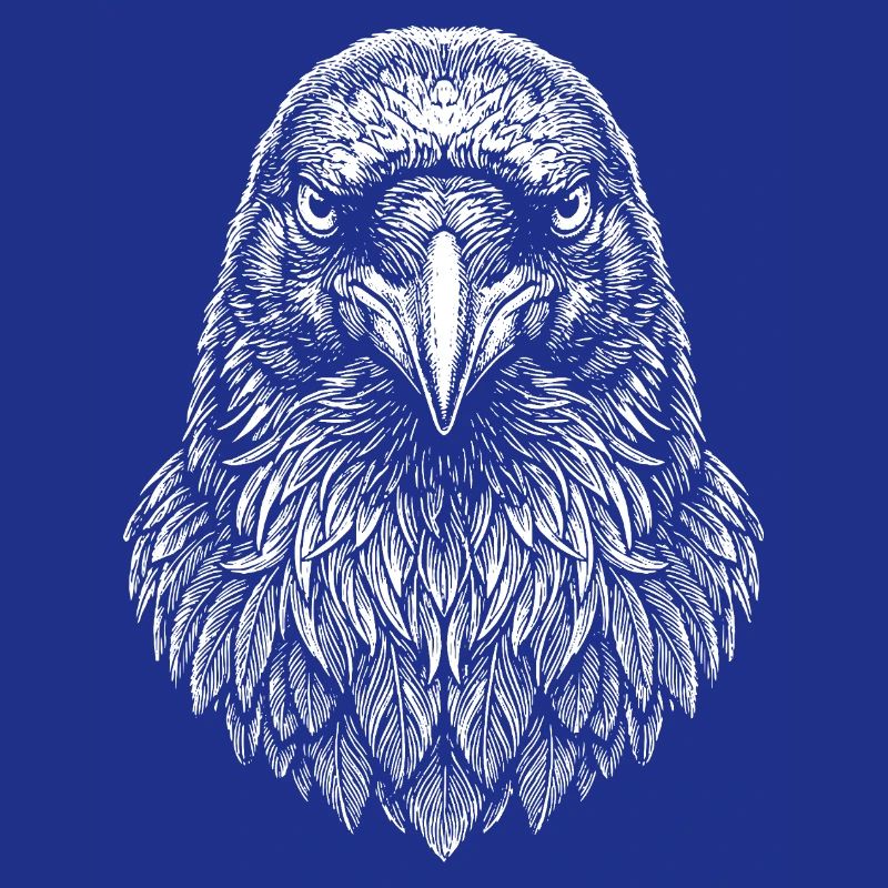 Aviator Eagle Head Line Art