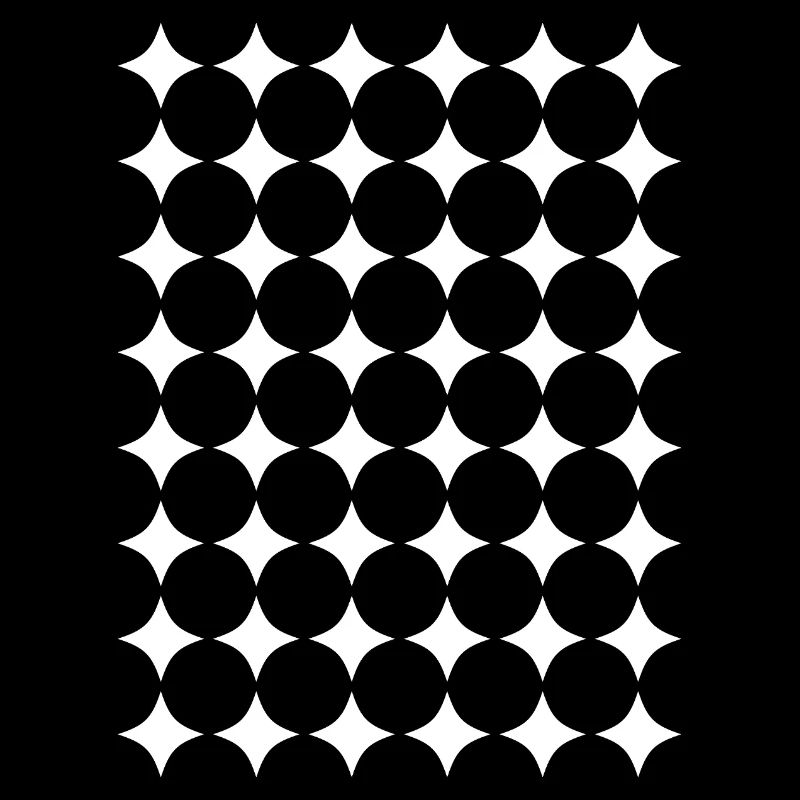 Polka Dot Grid: Bold Black Circles