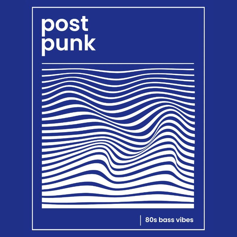 Post Punk Wave Pattern Poster