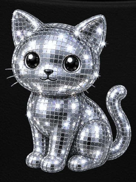 Cat Disco Glitter